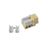 Módulo Jack Keystone Cat5e con terminación 110 (Punchdown) para faceplate - Color Amarillo