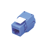 Módulo Jack Keystone Cat5e (toolless), con terminación en ángulo 180 º Color Azul, Compatible con Faceplate y Patchpanel Linkedpro