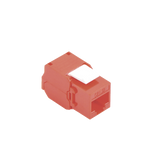 Módulo Jack Keystone Cat5e (toolless), con terminación en ángulo 180 º Color Rojo, Compatible con Faceplate y Patchpanel Linkedpro