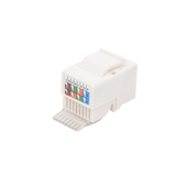 Módulo Jack Keystone Cat5e sin herramienta (toolless) para faceplate - Color Blanco