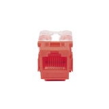 Módulo Jack Keystone Cat6 con terminación 110 (Punchdown) para faceplate - Color Rojo