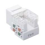 Módulo Jack Keystone Cat6 con terminación 110 (Punchdown) para faceplate - Color Blanco