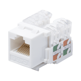 Módulo Jack Keystone Cat6 con terminación 110 (Punchdown) para faceplate - Color Blanco