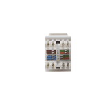 Módulo Jack Keystone Cat6 con terminación 110 (Punchdown) ángulo 180 º  Color Blanco
