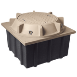 Registro Mini Manhole con tapa de concreto polimérico 4 ft x 4 ft x 2 ft, Resistencia 20 Toneladas, Uso Vehicular Pesado