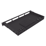 Distribuidor de fibra óptica vacio 19in, Acepta 4 placas Acopladoras de Linkedpro, hasta 24 fibras, 1UR, Incluye charola de empalme