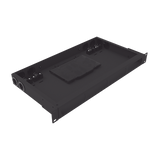 Distribuidor de fibra óptica vacio 19in, Acepta 4 placas Acopladoras de Linkedpro, hasta 24 fibras, 1UR, Incluye charola de empalme