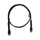 Mini Patch Cord Cat6 Ultra Slim 3 m Negro – Ahorra Espacio sin Organizadores, con Bota Flexible
