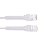 Mini Patch Cord Cat6A Ultra Slim 15 cm Blanco – Ahorra Espacio sin Organizadores, con Bota Flexible