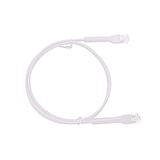 Mini Patch Cord Cat6A Ultra Slim 15 cm Blanco – Ahorra Espacio sin Organizadores, con Bota Flexible