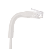 Mini Patch Cord Cat6A Ultra Slim 20 cm Blanco – Ahorra Espacio sin Organizadores, con Bota Flexible