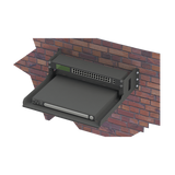 Rack Abierto de Montaje en Pared, de 19in, de 2 Unidades de Rack, con Charola de 460 mm de Profundidad, Se envía el Gabinete Armado.