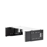 Rack Abierto de montaje en Pared, de 19in,  Profundidad Ajustable (8" a 12") de 2.5  Unidades de rack, con Capacidad de Crecimiento.