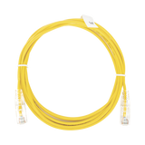 Cable de Parcheo Slim UTP Cat6 - 3 m Amarillo Diámetro Reducido (28 AWG)