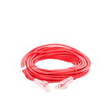 Cable de Parcheo Slim UTP Cat6A - 10 m Rojo Diámetro Reducido (28 AWG)