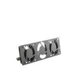 Kit de 2 Ventiladores 110 Vca (12 x 12 cm) con Clavija para Gabinete de Piso