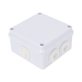 Caja de Conexiones Impermeable IP65, 7 Entradas, Dimensiones 100 x 100 x 70 mm, para Instalaciones Industriales, Comerciales y Residenciales, Incluye Tornillería para su Instalación