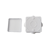 Caja de Conexiones Impermeable IP55 con 4 Entradas, 80 x 80 x 50 mm, para Instalaciones Industriales, Comerciales y Residenciales, Incluye Tornillería para su Instalación