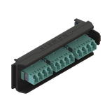 Placa Acopladora LightVerse, 6 Conectores Dúplex LC/UPC, Acepta hasta 12 fibras Multimodo OM3 y OM4  (No Shuttered)