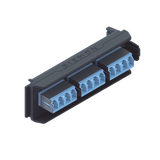 Placa Acopladora LightVerse, 6 Conectores Dúplex LC/UPC "Shuttered", Acepta hasta 12 fibras Monomodo