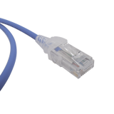 Patch Cord MC6 Modular Cat6 UTP, CM/LS0H, 3ft, Color Azul, Diámetro Reducido (28AWG)