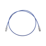 Patch Cord MC6 Modular Cat6 UTP, CM/LS0H, 3ft, Color Azul, Diámetro Reducido (28AWG)