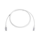 Patch Cord MC6 Modular Cat6 UTP, CM/LS0H, 5ft, Color Blanco, Diámetro Reducido (28AWG)