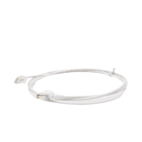 Patch Cord MC6 Modular Cat6 UTP, CM/LS0H, 5ft, Color Blanco, Diámetro Reducido (28AWG), Versión Bulk (Sin Empaque Individual)