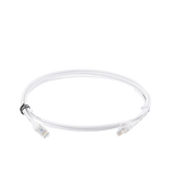 Patch Cord MC6 Modular Cat6 UTP, CM/LS0H, 7ft, Color Blanco, Diámetro Reducido (28AWG), Versión Bulk (Sin Empaque Individual)
