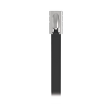 Cincho Pan-Steel™ de Acero Inoxidable 316, de 521mm largo x 4.6mm ancho, Color Negro, Exterior Resistente a Rayos UV, Paquete de 100pz