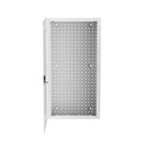 Gabinete Multipropósito de Montaje en Pared, de 28 in de Altura, Con Puerta Reversible, Fabricado en Acero, Color Blanco