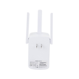 Repetidor / Extensor de Cobertura WiFi N / MU-MISO / 300 Mbps 2.4 GHz / 3 antenas externas / Botón WPS