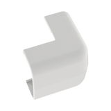 Conducto Portacables Superficial tipo Empalme Esquina Exterior Baja Tensión LD5, color Blanco de PVC Rígido de Cierre Rápido.