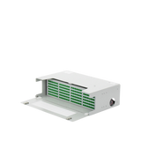 Distribuidor de Fibra Óptica para 144 empalmes, con 144 acopladores SC/APC y 144 pigtails SC/APC, 19", 3 UR