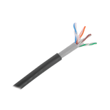 Bobina de Cable de 305 Metros (1000 Pies), Cat5E, con Gel, para Intemperie, Doble Forro Extrema Humedad, Bajo Tierra, UL, Color Negro para Aplicaciones en Video Vigilancia, y Redes de Alta Velocidad.