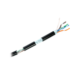 Bobina de Cable de 305 Metros (1000 Pies), Cat5e, FTP, Blindado, Color Negro, UL, para Aplicaciones en Video Vigilancia, Redes de Datos. Uso en Intemperie