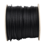 Bobina de cable FTP con Mensajero de Acero de 305 m Cat6+ CALIBRE 23, color negro, para aplicaciones en video vigilancia y redes de datos / Uso en Intemperie y aplicaciones Aéreas