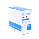 Bobina de cable de 305 metros Cat6, CM, 24 AWG, Alto Rendimiento, ETL, UL, color azul, super flexible, para aplicaciones de videovigilancia, video HD, y redes de datos. Uso interior