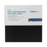 Bobina de cable de 305 metros Cat6+ Blindado F/UTP, CM, CALIBRE 23 ALTO RENDIMIENTO, ETL,UL, color azul, super flexible, para aplicaciones de video vigilancia, video HD, y redes de datos. Uso interior.