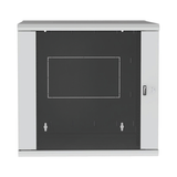 Gabinete PanZone de Montaje en Pared, de 19in, Puerta con Ventana de Seguridad, 12 UR, 762mm de Profundidad, Color Blanco