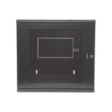 Gabinete PanZone de Montaje en Pared, de 19in, Puerta Ventilada, 12 UR, 635mm de Profundidad, Color Negro