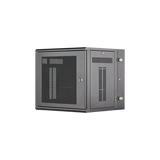 Gabinete PanZone de Montaje en Pared, de 19in, Puerta Ventilada, 12 UR, 635mm de Profundidad, Color Negro