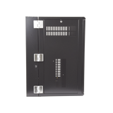 Gabinete PanZone de Montaje en Pared, de 19in, Puerta Ventilada, 18 UR, 635mm de Profundidad, Color Negro