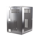 Gabinete PanZone de Montaje en Pared, de 19in, Puerta Ventilada, 18 UR, 635mm de Profundidad, Color Negro