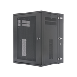 Gabinete PanZone de Montaje en Pared, de 19in, Puerta Ventilada, 18 UR, 635mm de Profundidad, Color Negro