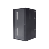 Gabinete PanZone de Montaje en Pared, de 19in, Puerta con Ventana de Seguridad, 26 UR, 762mm de Profundidad, Color Negro