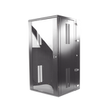 Gabinete PanZone de Montaje en Pared, de 19in, Puerta con Ventana de Seguridad, 26 UR, 635mm de Profundidad, Color Negro