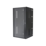 Gabinete PanZone de Montaje en Pared, de 19in, Puerta con Ventana de Seguridad, 26 UR, 635mm de Profundidad, Color Negro
