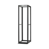Rack de Cuatro Postes Estándar de 19", Rieles Numerados y Roscados #12-24, Profundidad Máxima de 30 in, 45 Unidades de Rack, Color Negro