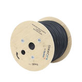 Carrete de 2 km de Fibra Óptica Aérea Tipo Drop Redonda (Figura 0) G.657A2, Monomodo, 1 hilo, forro de 3 mm